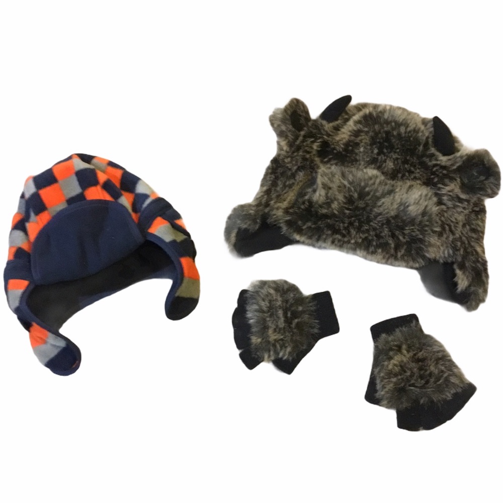 Gymboree Buffalo Hat Bundle 3-4 Years Gloves